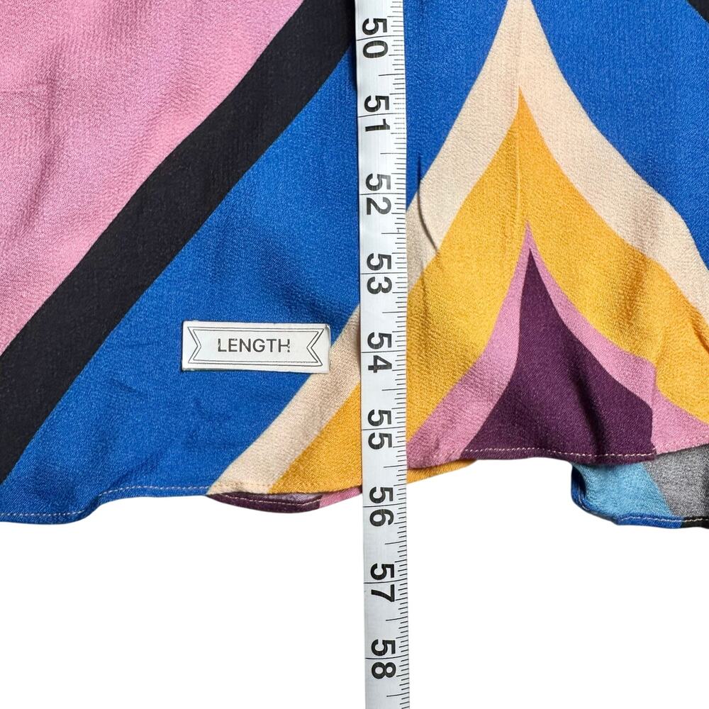 FARM Rio | Women | Multicolor Geometric Color Block Retro 60s Maxi Dress | XS - Picture 7 of 16